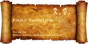 Kautz Vendelina névjegykártya